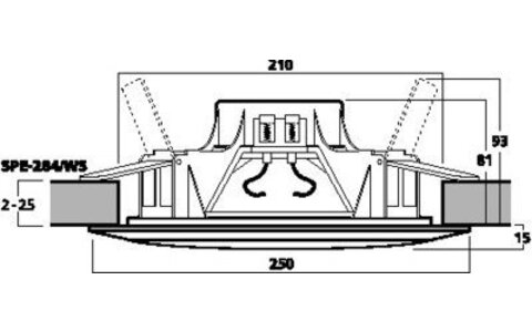 Monacor SPE-284/WS Głośnik Instalacyjny