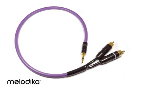 Melodika MDMJ2R25 Kabel jack stereo 3,5mm - 2xRCA 2,5m 