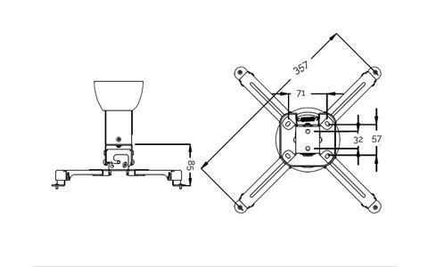 Uchwyt do Projektora Suprema Spider Small 20 Czarny