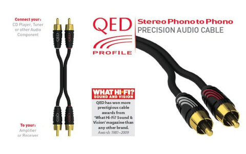 QED QE5036 Przewód Stereo 2xRCA - 2xRCA  5.0m