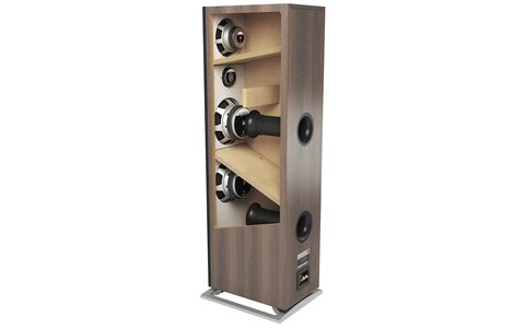 Przekrój wnętrza kolumn Dali Oberon 9