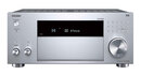 Amplituner Onkyo RZ-3400 w kolorze srebrnym od frontu