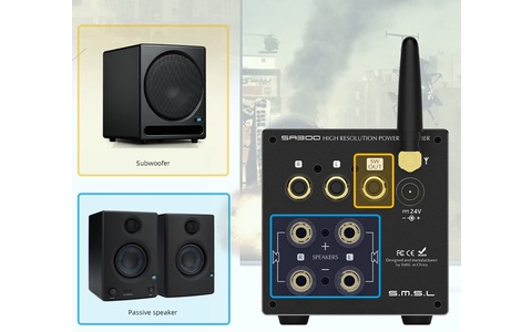 Wzmacniacz SMSL SA300 Czarny