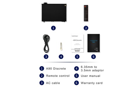 Wzmacniacz Słuchawkowy Topping A90 Discrete Srebrny
