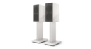 Kolumny Podstawkowe KEF R3 Meta Biały Połysk z podstawkami z membranami