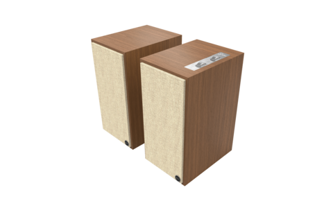 Aktywne Kolumny Podstawkowe Klipsch The Sevens Orzech przód maskownica