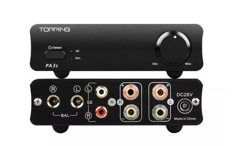 Kompaktowy Wzmacniacz Stereo Topping PA3S Czarny