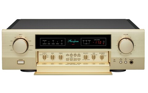 Przedwzmacniacz Stereo Accuphase C-2150 przód z otwartą klapką