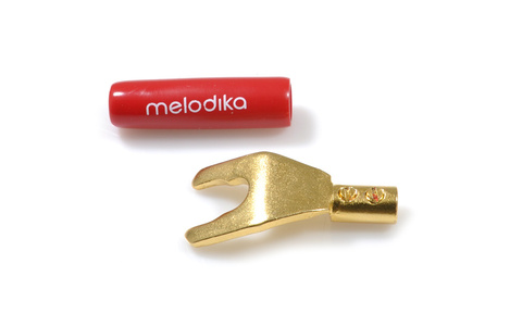 Wtyki widełki do kabli głośnikowych Melodika MDSPA4