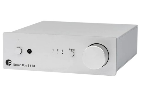 Wzmacniacz Zintegrowany Stereo z odbiornikiem bluetooth 5.0 Pro-Ject Stereo Box S3 BT Srebrny Salon Poznań Wrocław