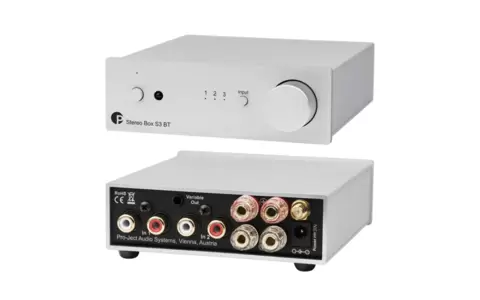 Wzmacniacz Zintegrowany Stereo z odbiornikiem bluetooth 5.0 Pro-Ject Stereo Box S3 BT Srebrny Salon Poznań Wrocław