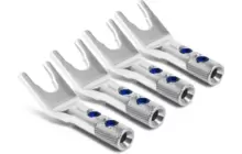 Oyaide SPSL Srebrne Wtyki Głośnikowe Szpadle 4 szt. Salon Poznań Wrocław