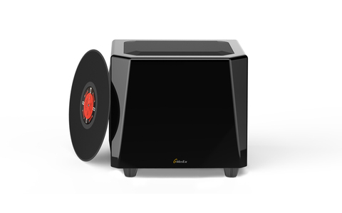 Subwoofer Goldenear SuperSub™ X front with size