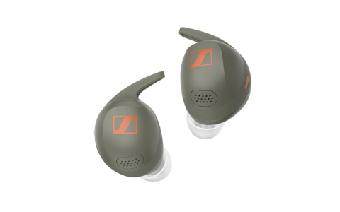 Bezprzewodowe Słuchawki z ANC Sennheiser MOMENTUM Sport Oliwkowe Salon Poznań Wrocław front