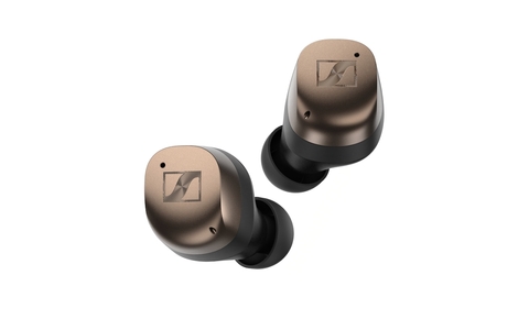 Bezprzewodowe Słuchawki z ANC Sennheiser MOMENTUM True Wireless 4 Czarno-miedziane Salon Poznań Wrocław pair front