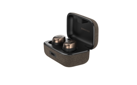 Bezprzewodowe Słuchawki z ANC Sennheiser MOMENTUM True Wireless 4 Czarno-miedziane Salon Poznań Wrocław case open