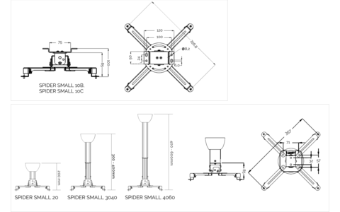 Uchwyt do Projektora Suprema Spider Small 10