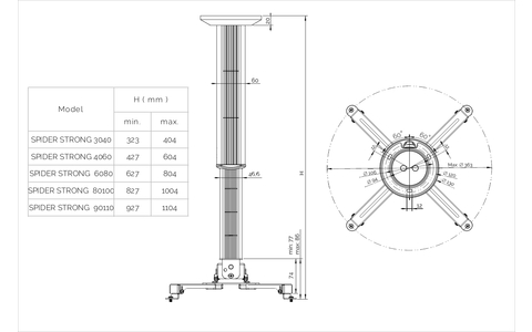 Uchwyt do Projektora Suprema Spider Strong 3040