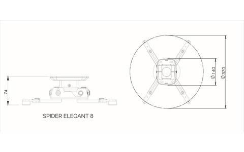 Uchwyt do Projektora Suprema Spider Elegant 8 