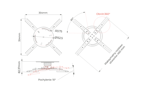 Uchwyt do Projektora Suprema Spider Maxi 8 