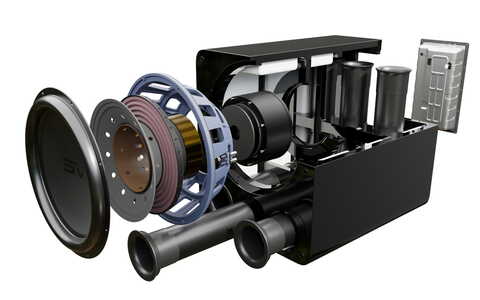 SVSSVS PB-17 ULTRA Black Oak Subwoofer Front Przetwornik