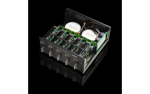 Musical Fidelity M6X 250.5 Czarna Końcówka Mocy wnętrze tył