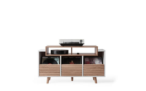 Stolik Oslo Vinyl 1200 Biały Dąb HiFi