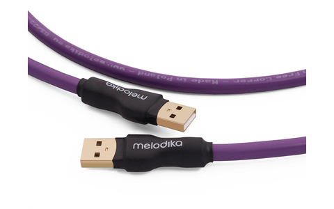 Przewód USB 2.0 typu A-A  Melodika MDUAA05 Purple 0.5m