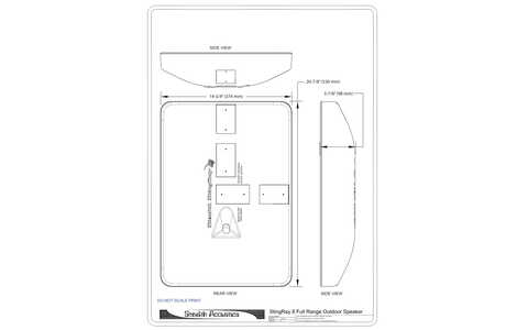 Zewnętrzna Kolumna Instalacyjna Stealth Acoustics StingRay 83 Czarna