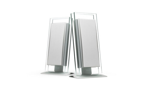 Przezroczysty Głośnik Podstawkowy On Wall Waterfall Audio Elora Evo LR