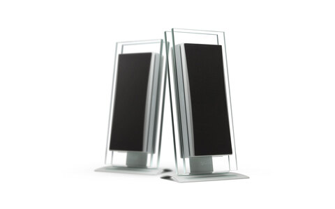 Przezroczysty Głośnik Podstawkowy On Wall Waterfall Audio Elora Evo LR